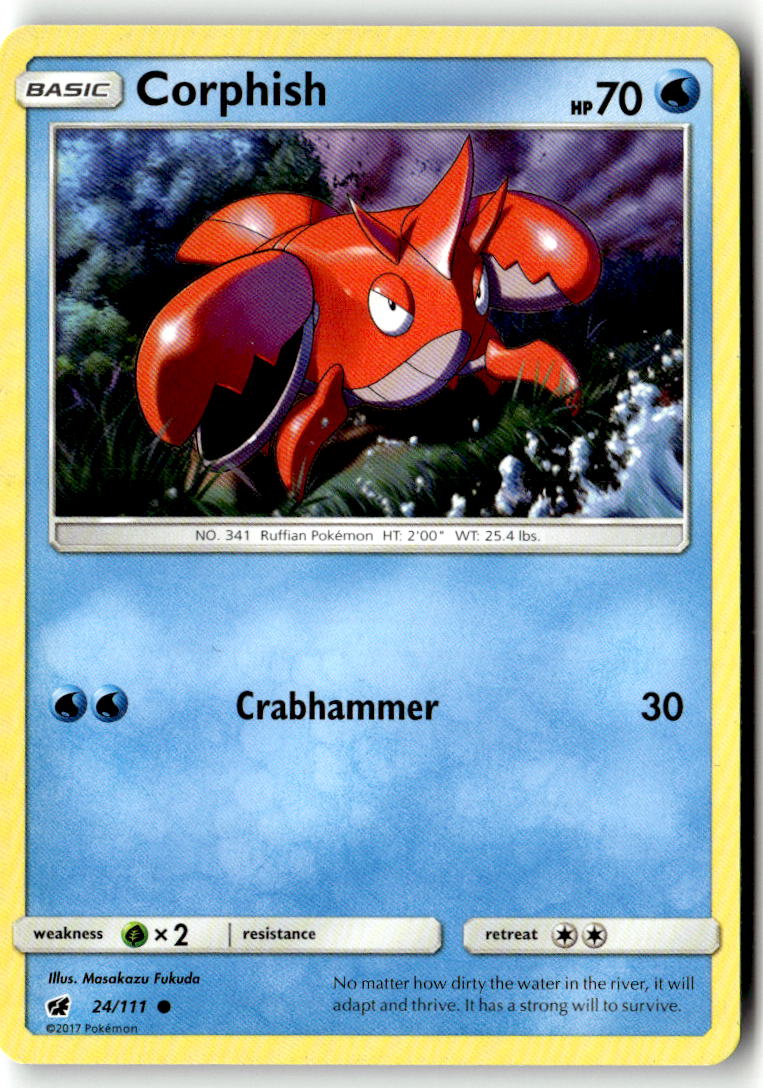 Front of Corphish 24/111 from SM - Crimson Invasion