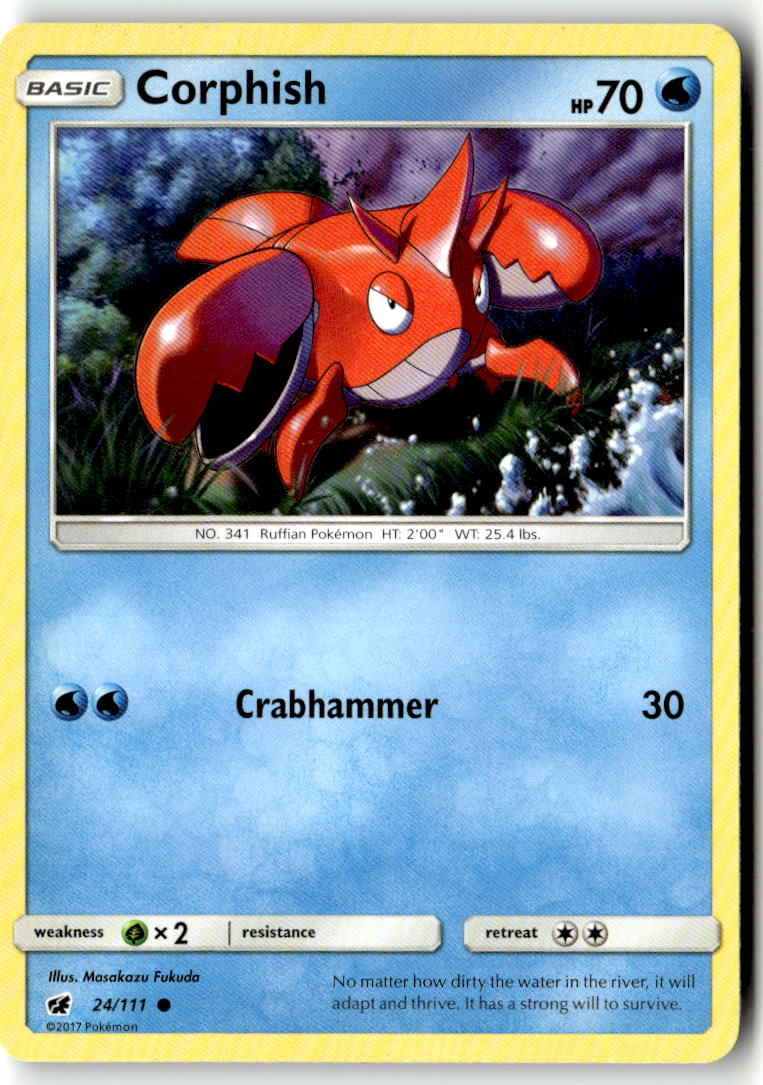 Front of Corphish 24/111 from SM - Crimson Invasion
