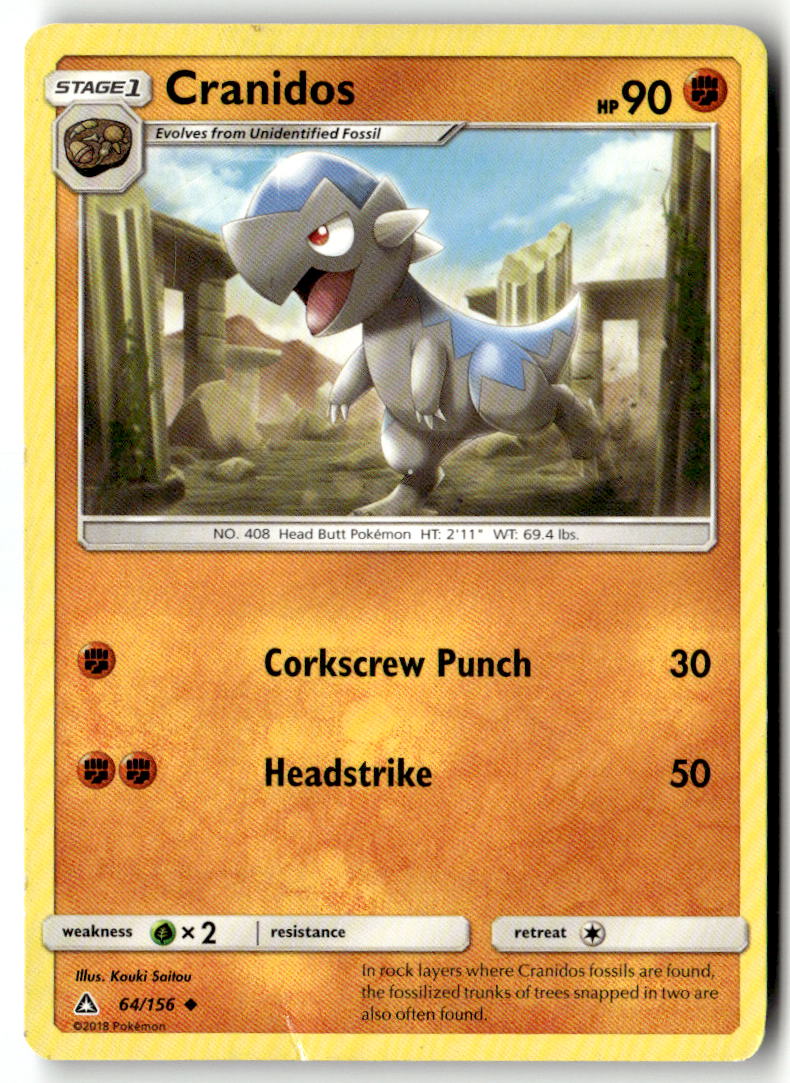 Front of Cranidos 64/156 from SM - Ultra Prism