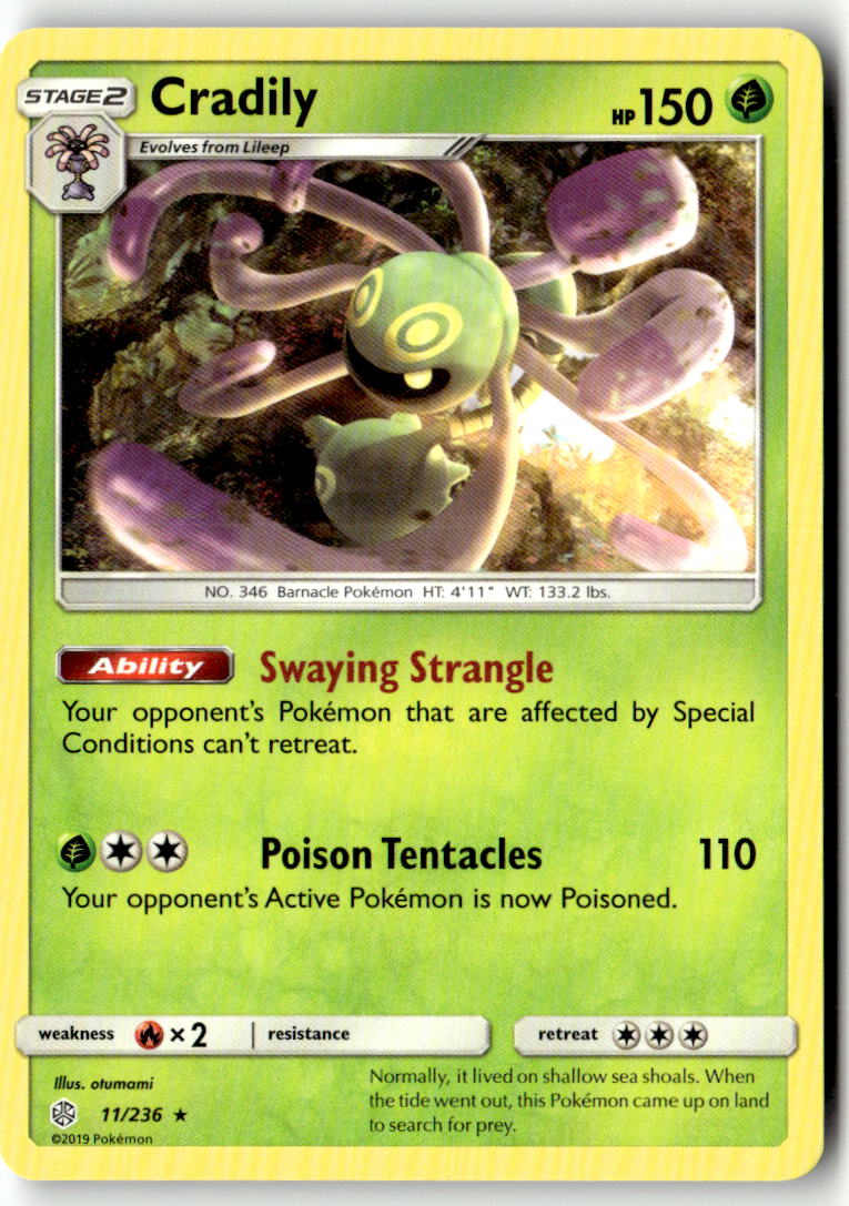 Front of Cradily 11/236 from SM - Cosmic Eclipse
