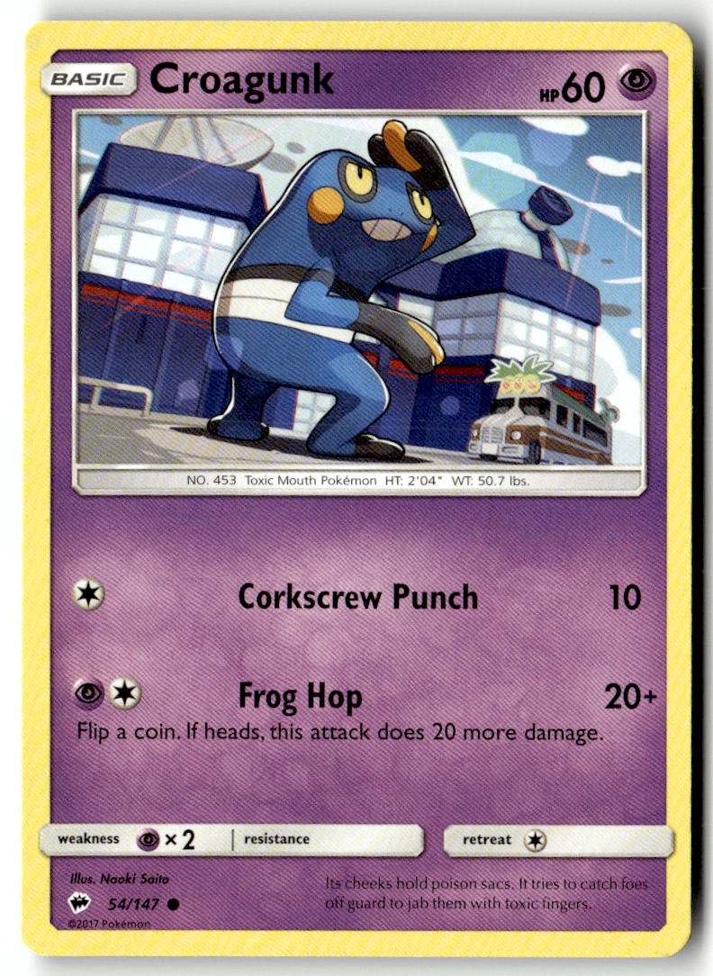 Front of Croagunk 54/147 from SM - Burning Shadows