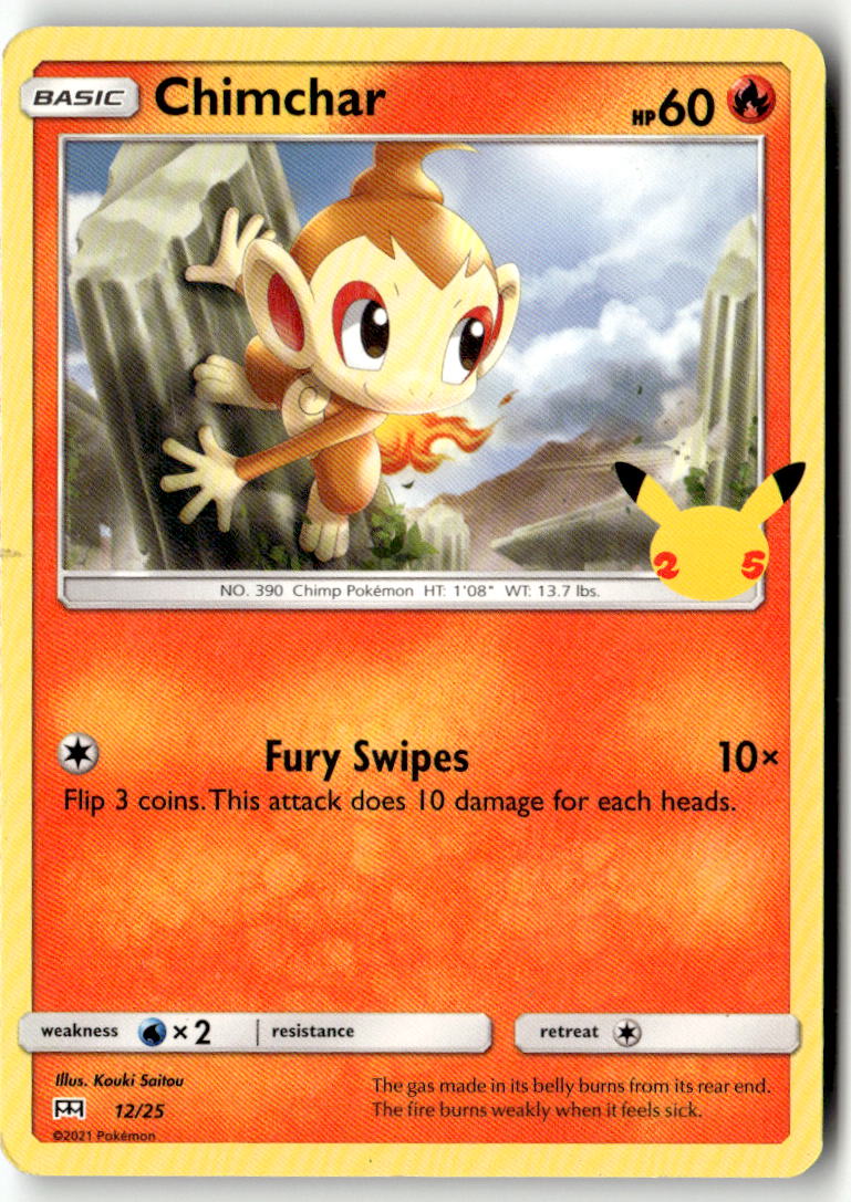 Front of Chimchar - 12/25 012/025 from McDonald's 25th Anniversary Promos