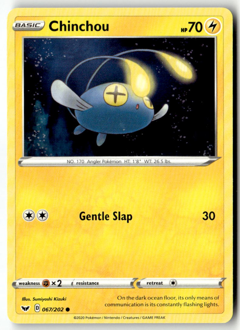 Front of Chinchou (067) 067/202 from Sword & Shield Base Set