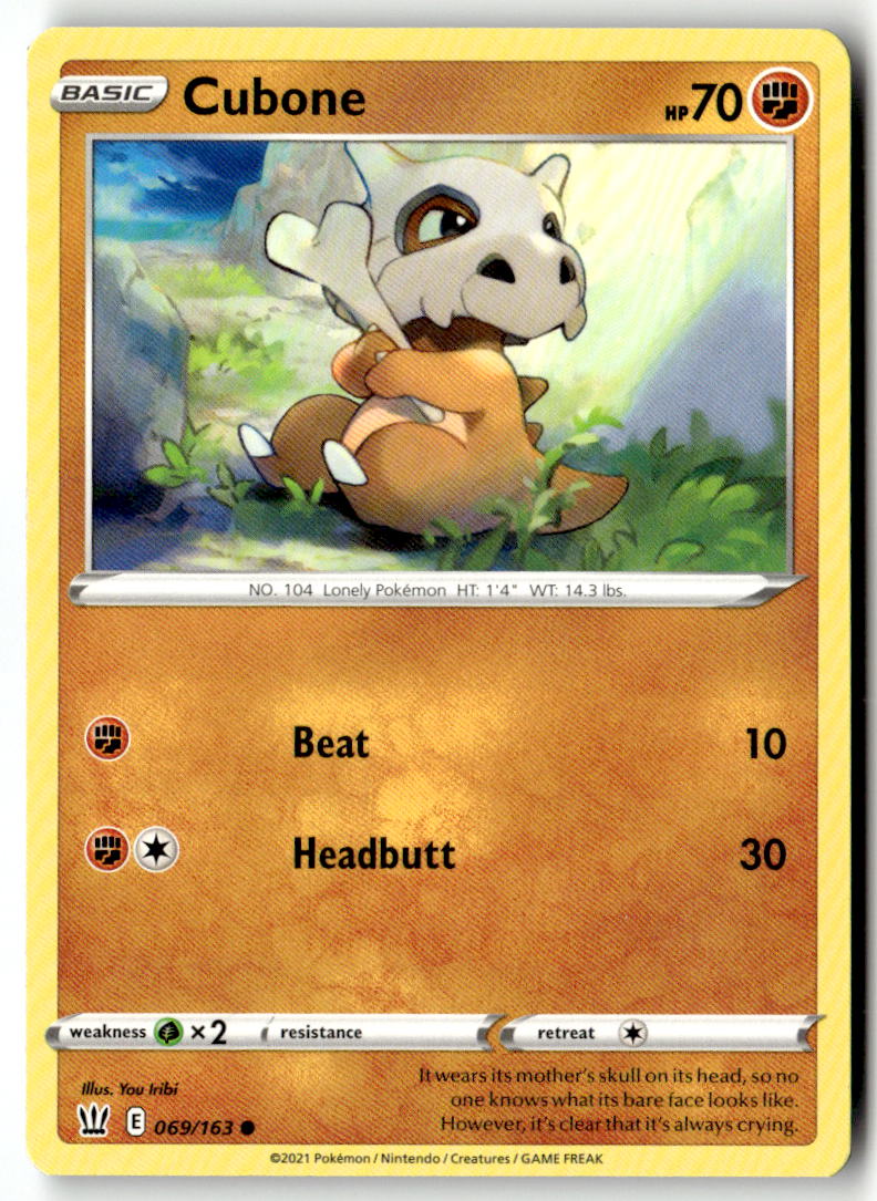 Front of Cubone 069/163 from Battle Styles
