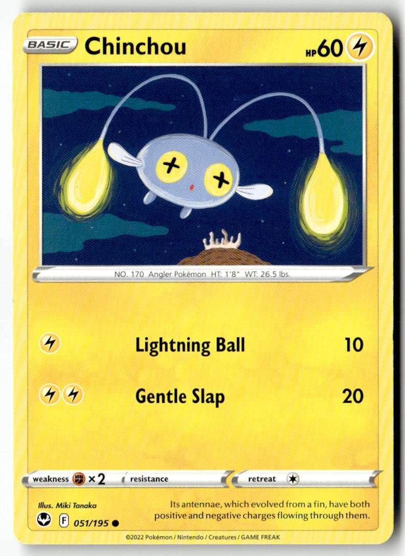 Front of Chinchou 051/195 from Silver Tempest