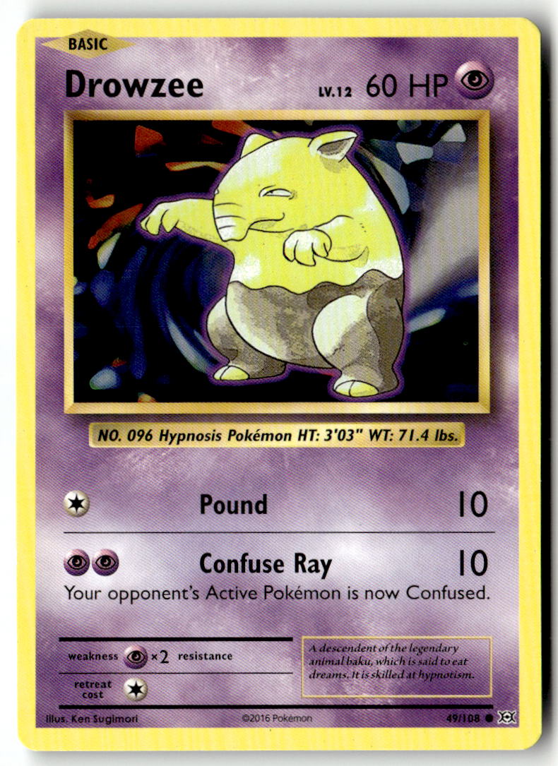 Front of Drowzee 049/102 from Base Set