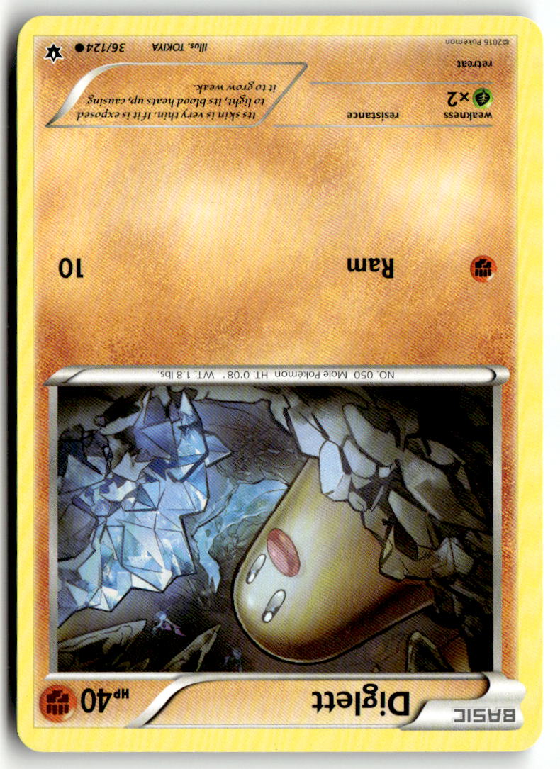 Front of Diglett 36/124 from XY - Fates Collide
