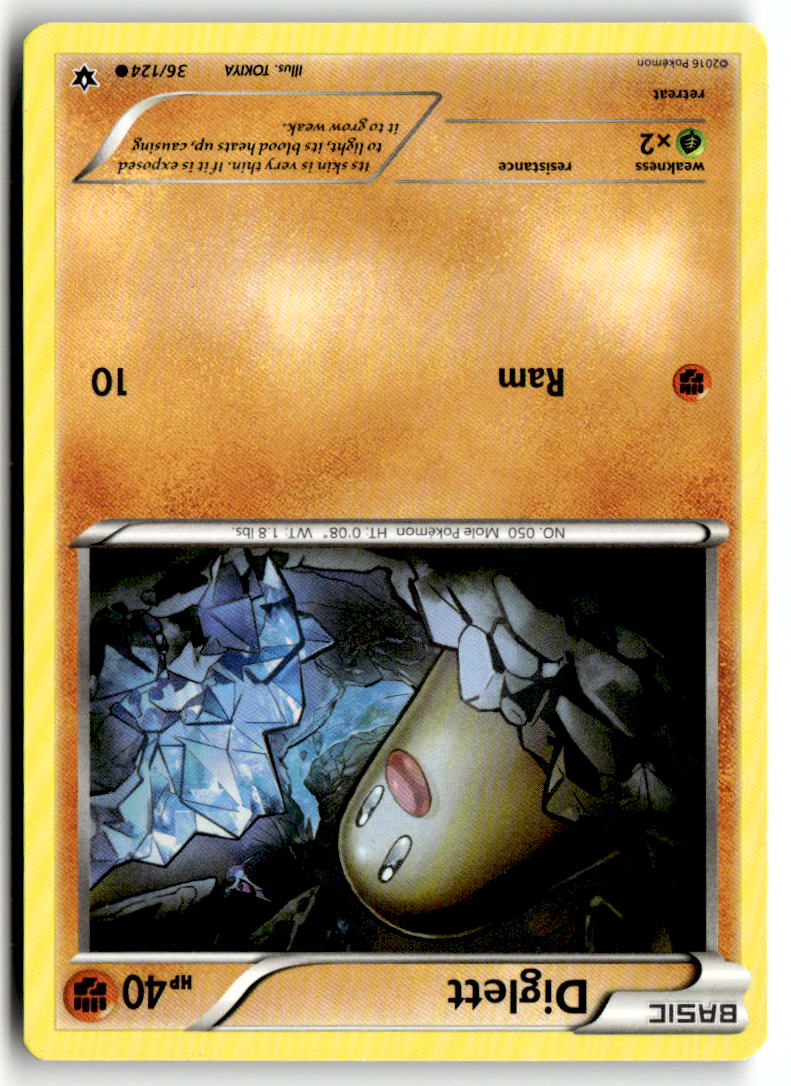 Front of Diglett 36/124 from XY - Fates Collide