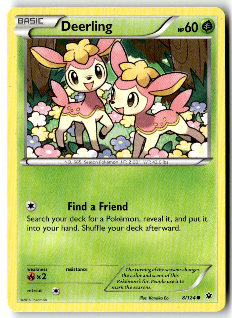 Front of Deerling 8/124 from XY - Fates Collide