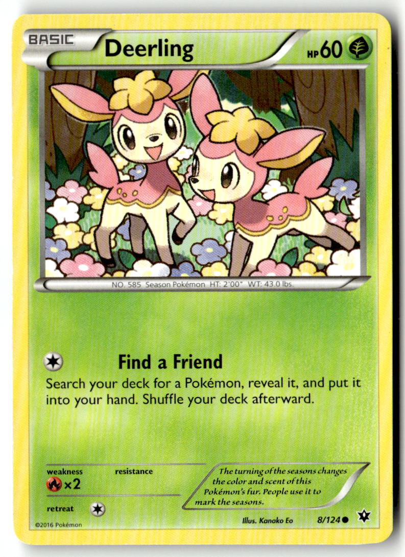 Front of Deerling 8/124 from XY - Fates Collide