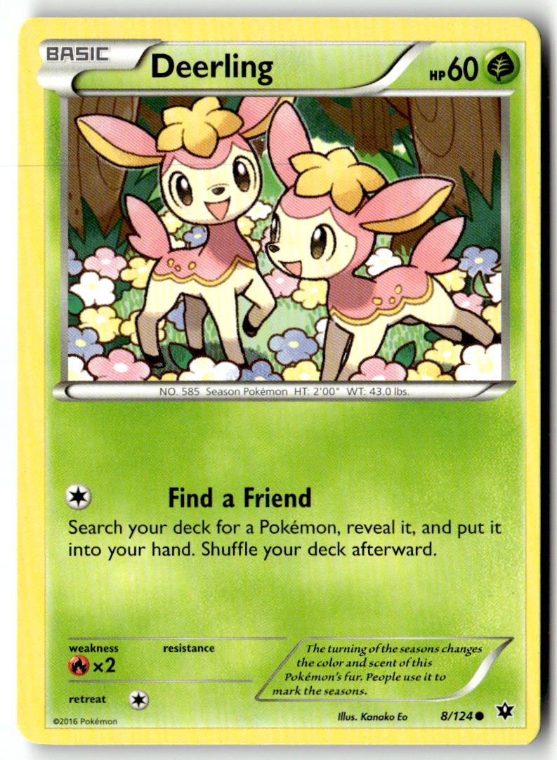 Front of Deerling 8/124 from XY - Fates Collide