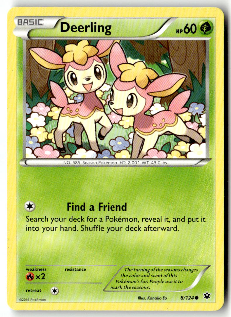Front of Deerling 8/124 from XY - Fates Collide