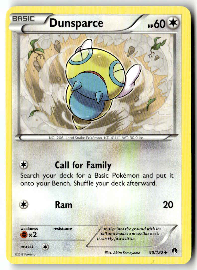 Front of Dunsparce 90/122 from XY - BREAKpoint