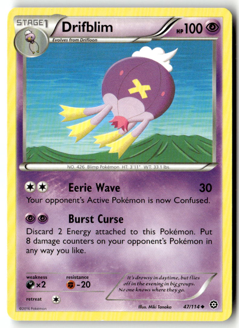 Front of Drifblim 47/114 from XY - Steam Siege