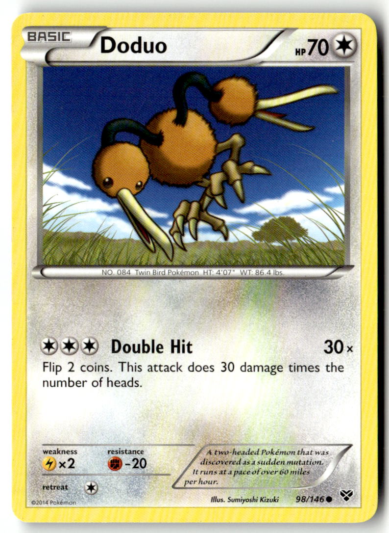 Front of Doduo 98/146 from XY Base Set