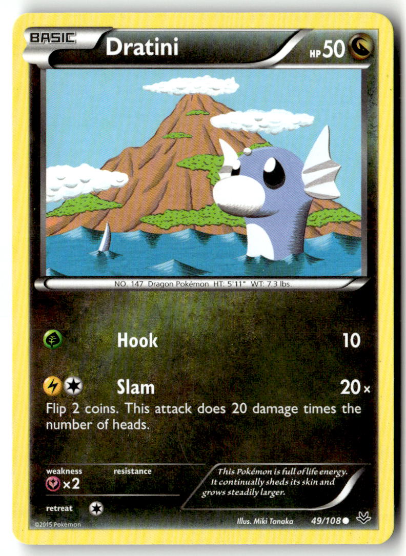 Front of Dratini 49/108 from XY - Roaring Skies