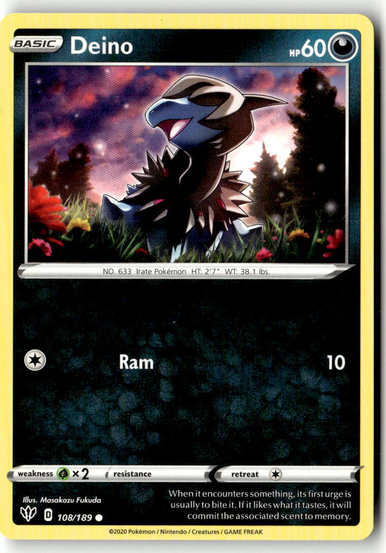 Front of Deino 108/189 from Darkness Ablaze