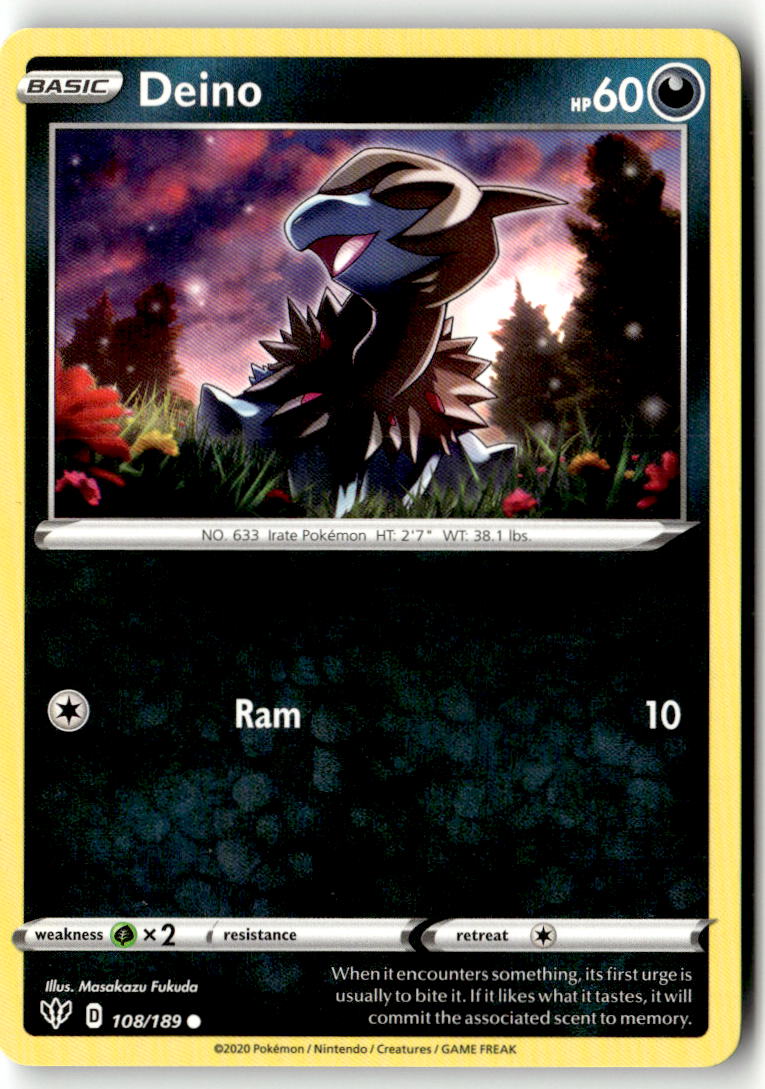 Front of Deino 108/189 from Darkness Ablaze