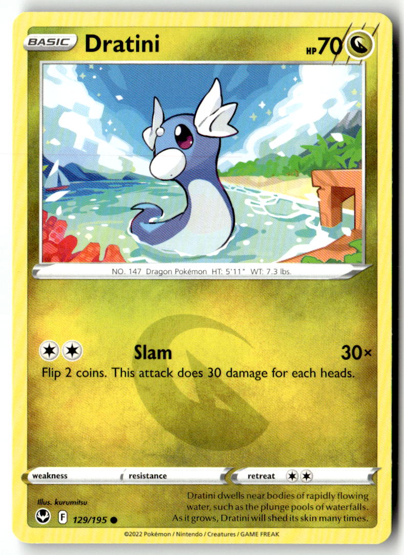 Front of Dratini 129/195 from Silver Tempest