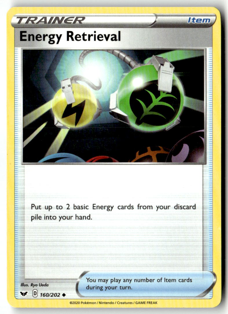Front of Energy Retrieval 160/202 from Sword & Shield Base Set