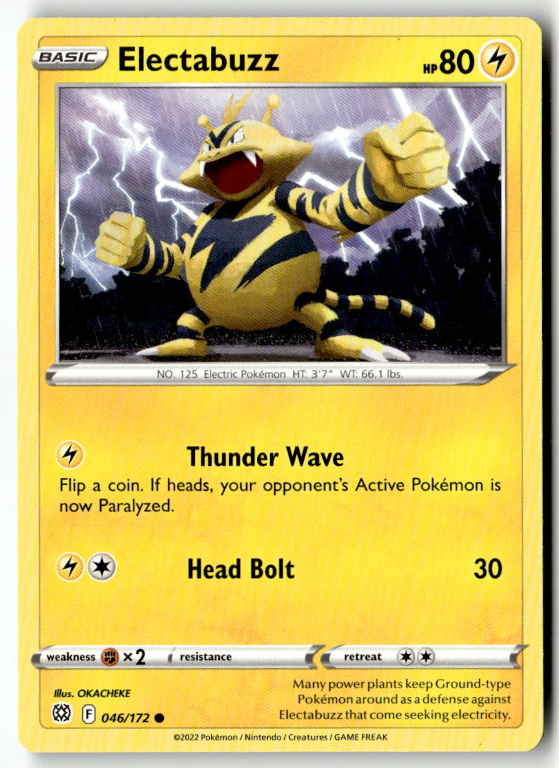 Front of Electabuzz 046/172 from Brilliant Stars
