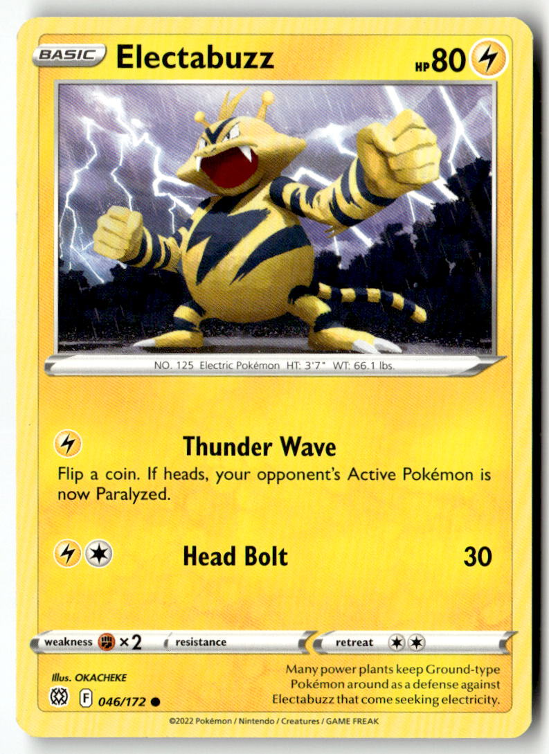 Front of Electabuzz 046/172 from Brilliant Stars