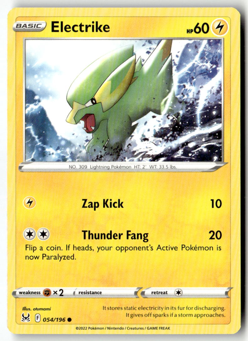 Front of Electrike 054/196 from Lost Origin