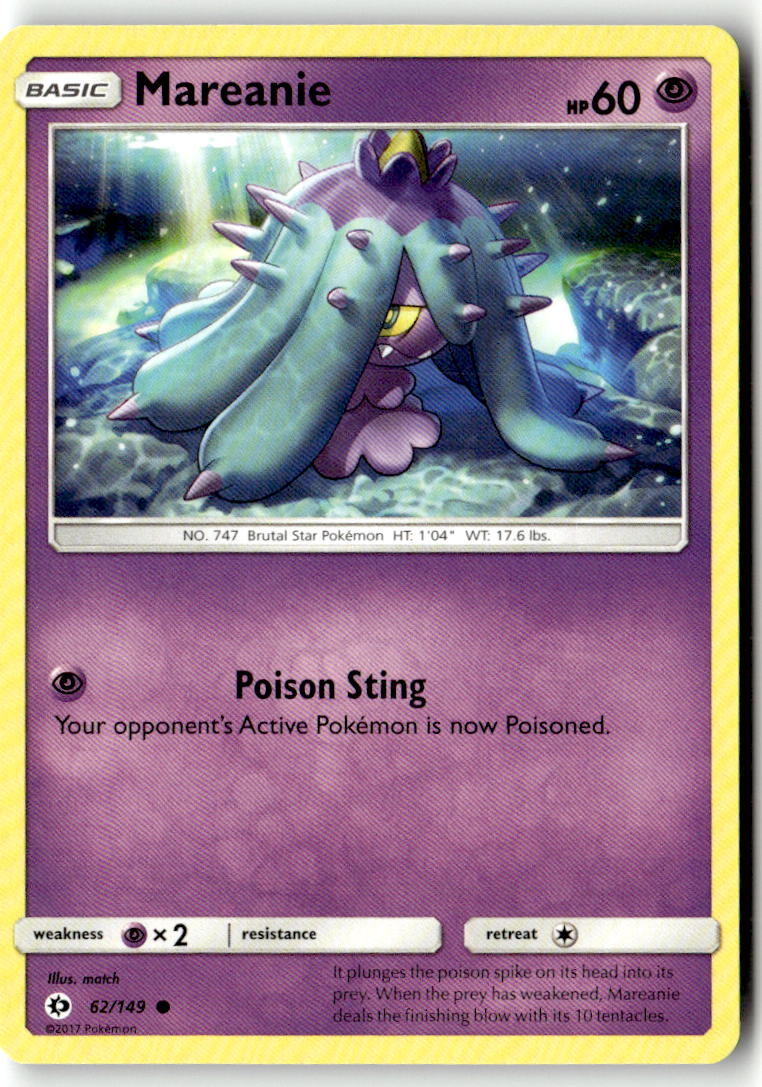 Front of Mareanie 62/149 from SM Base Set