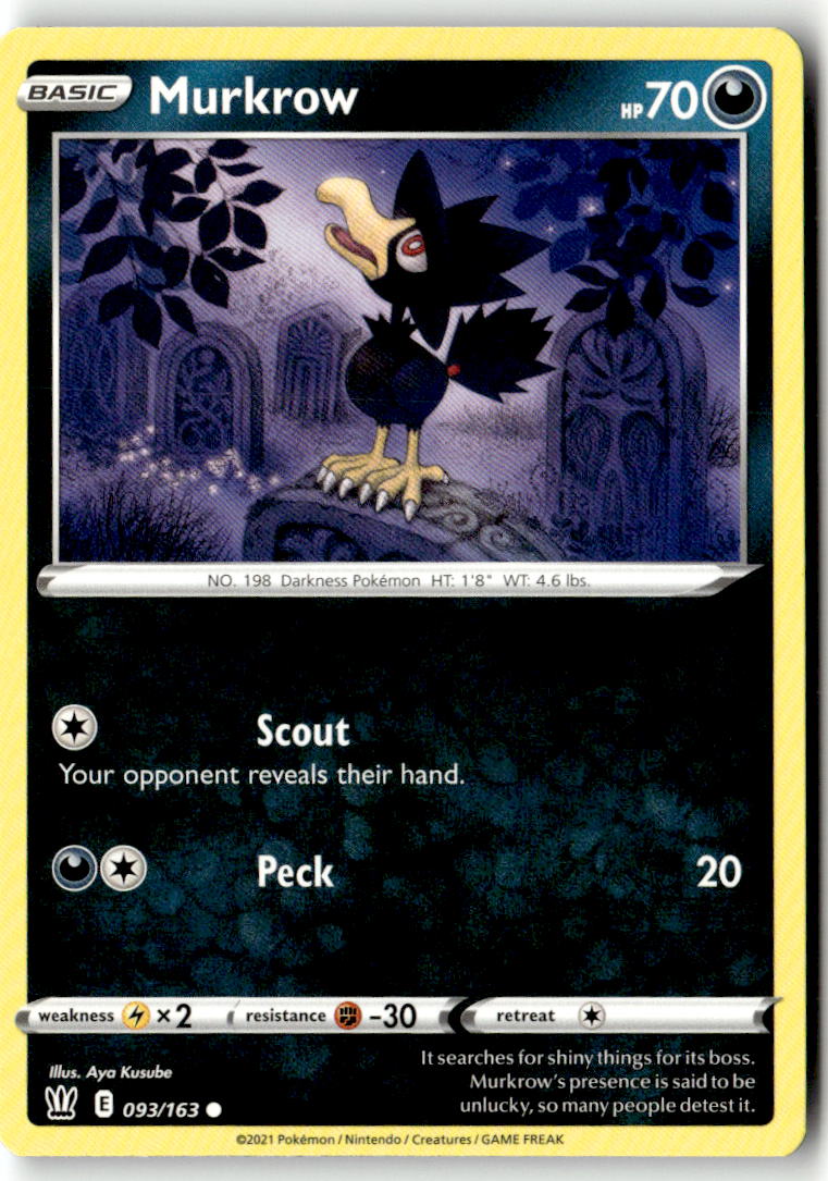 Front of Murkrow 093/163 from Battle Styles