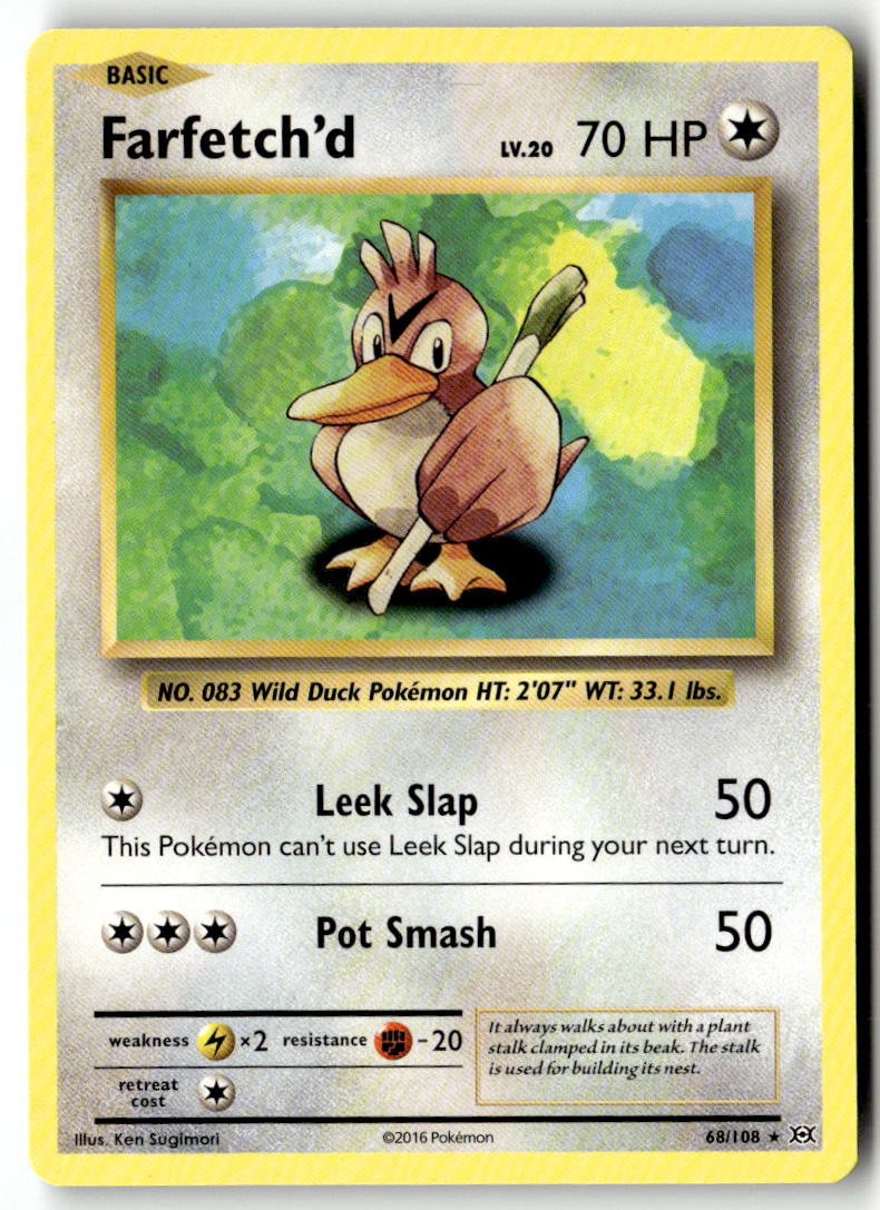 Front of Farfetch'd 68/108 from XY - Evolutions