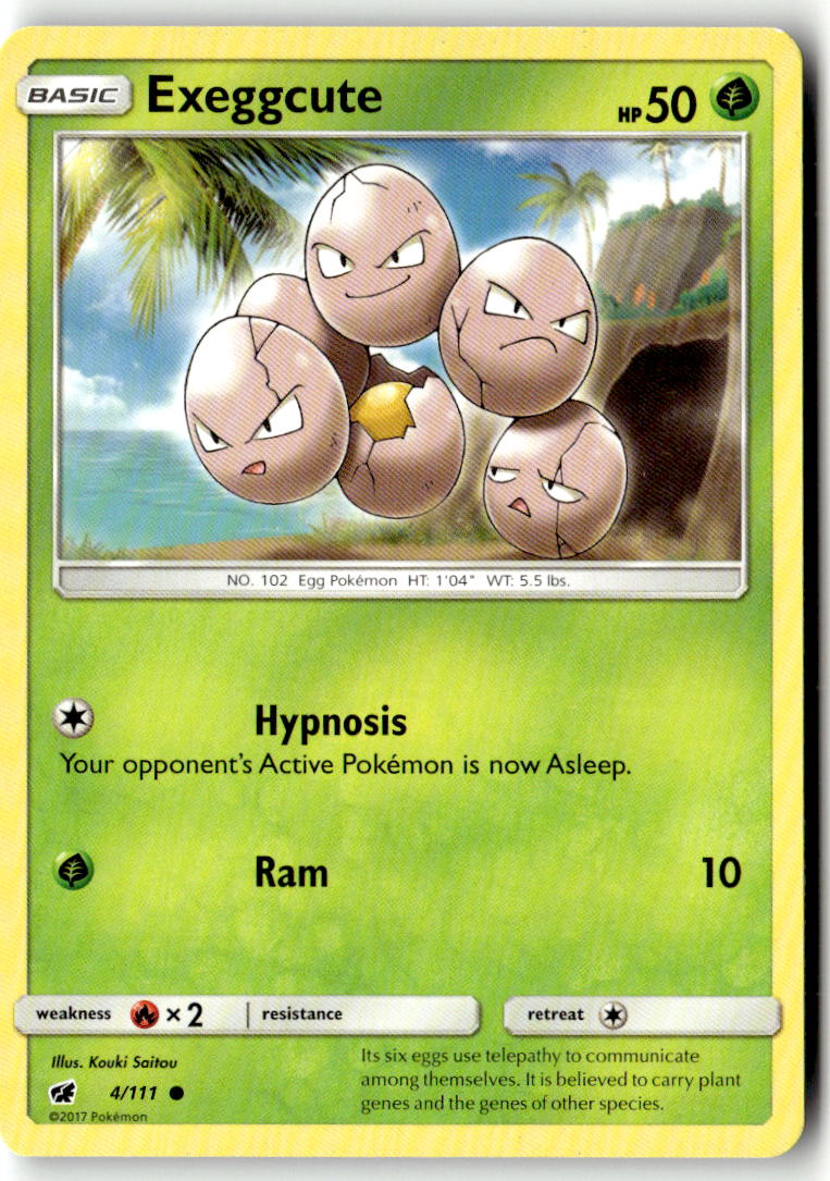 Front of Exeggcute 4/111 from SM - Crimson Invasion