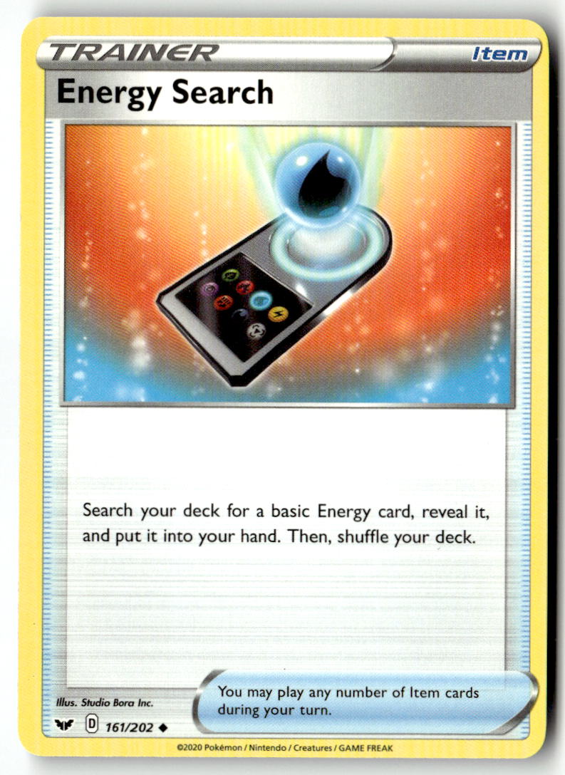 Front of Energy Search 161/202 from Sword & Shield Base Set