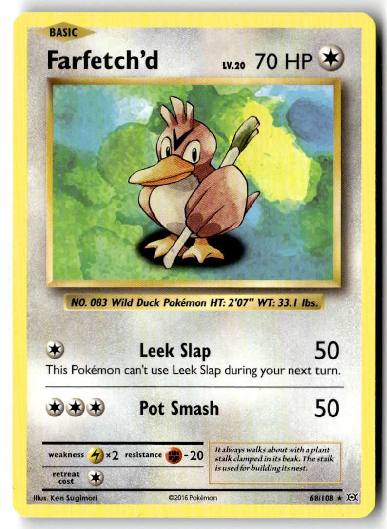 Front of Farfetch'd 68/108 from XY - Evolutions