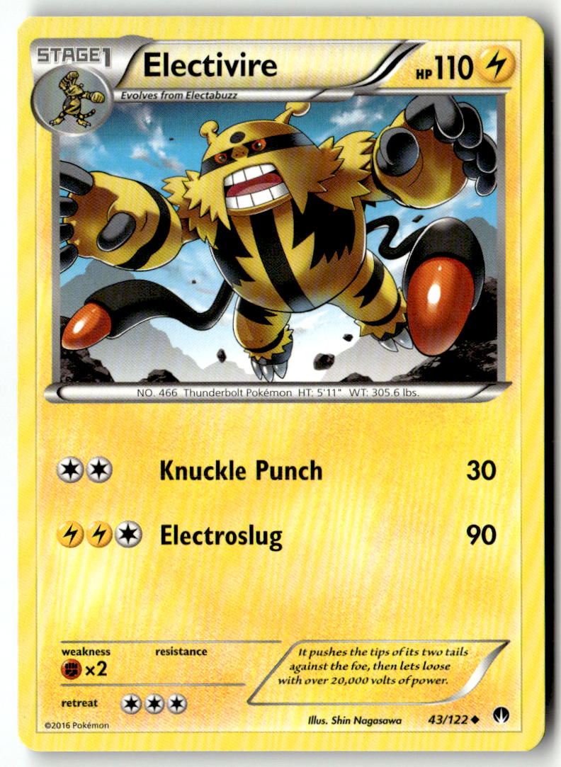 Front of Electivire 43/122 from XY - BREAKpoint
