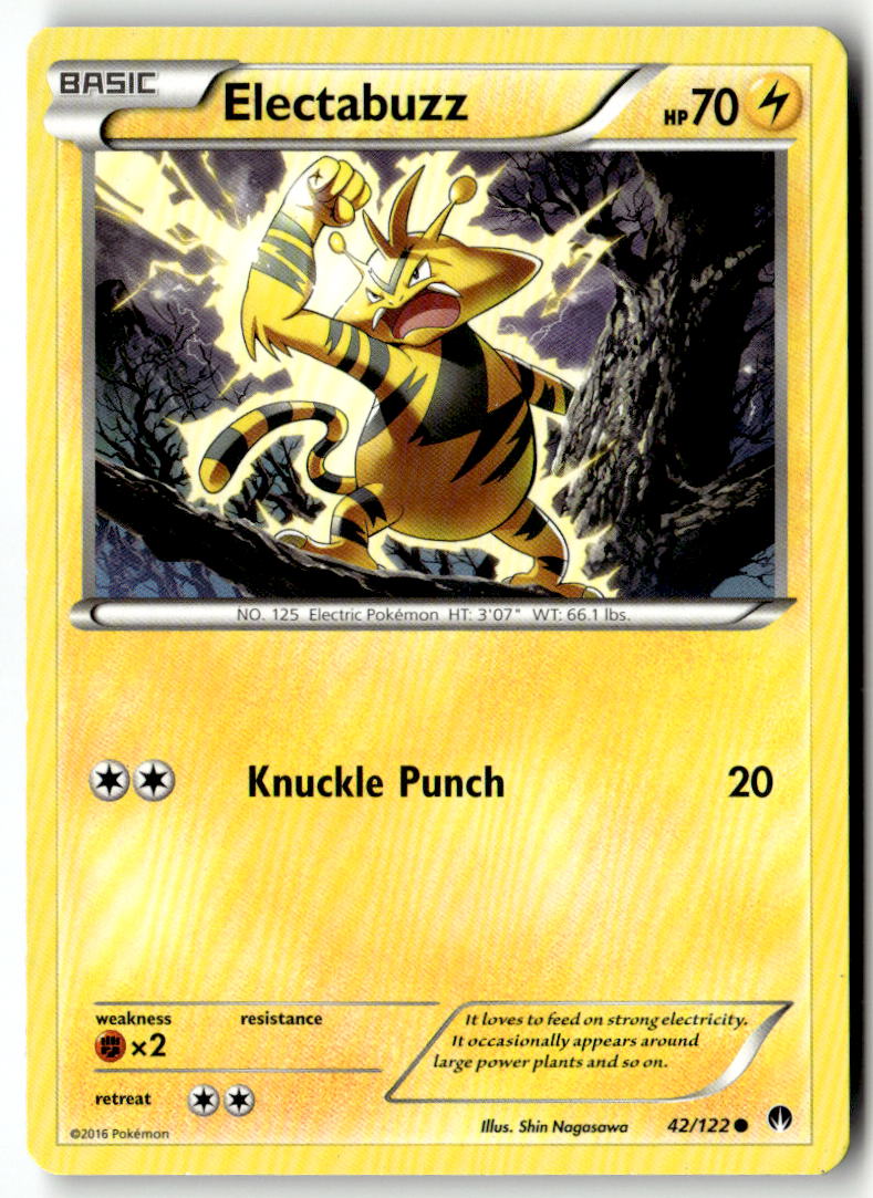 Front of Electabuzz 42/122 from XY - BREAKpoint