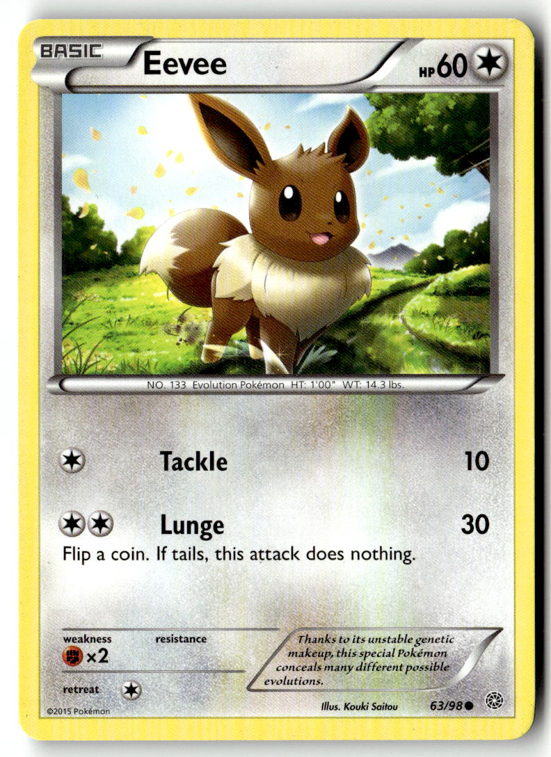 Front of Eevee 63/98 from XY - Ancient Origins