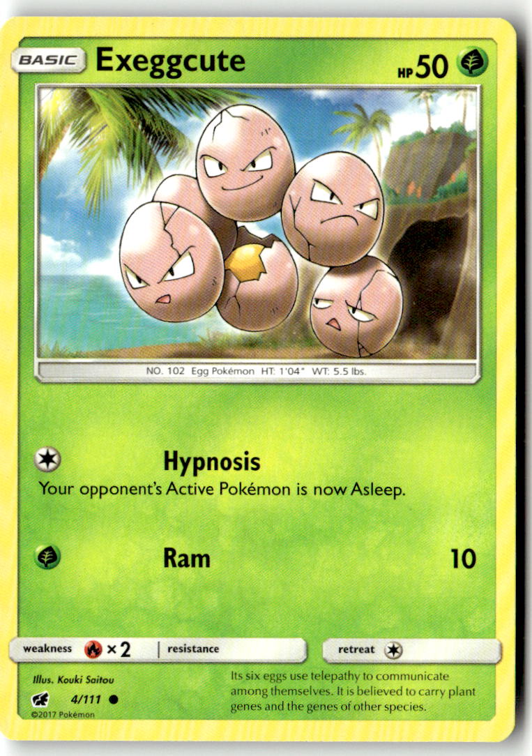 Front of Exeggcute 4/111 from SM - Crimson Invasion