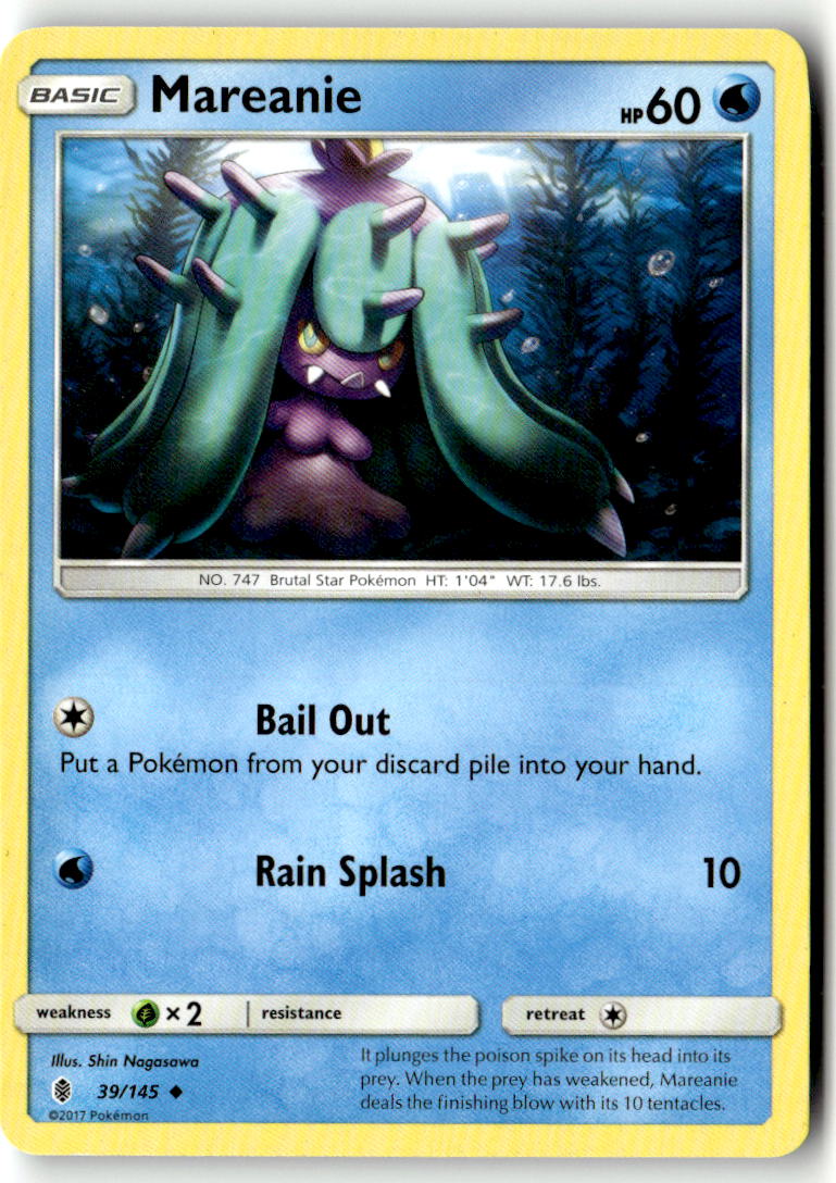 Front of Mareanie 39/145 from SM - Guardians Rising