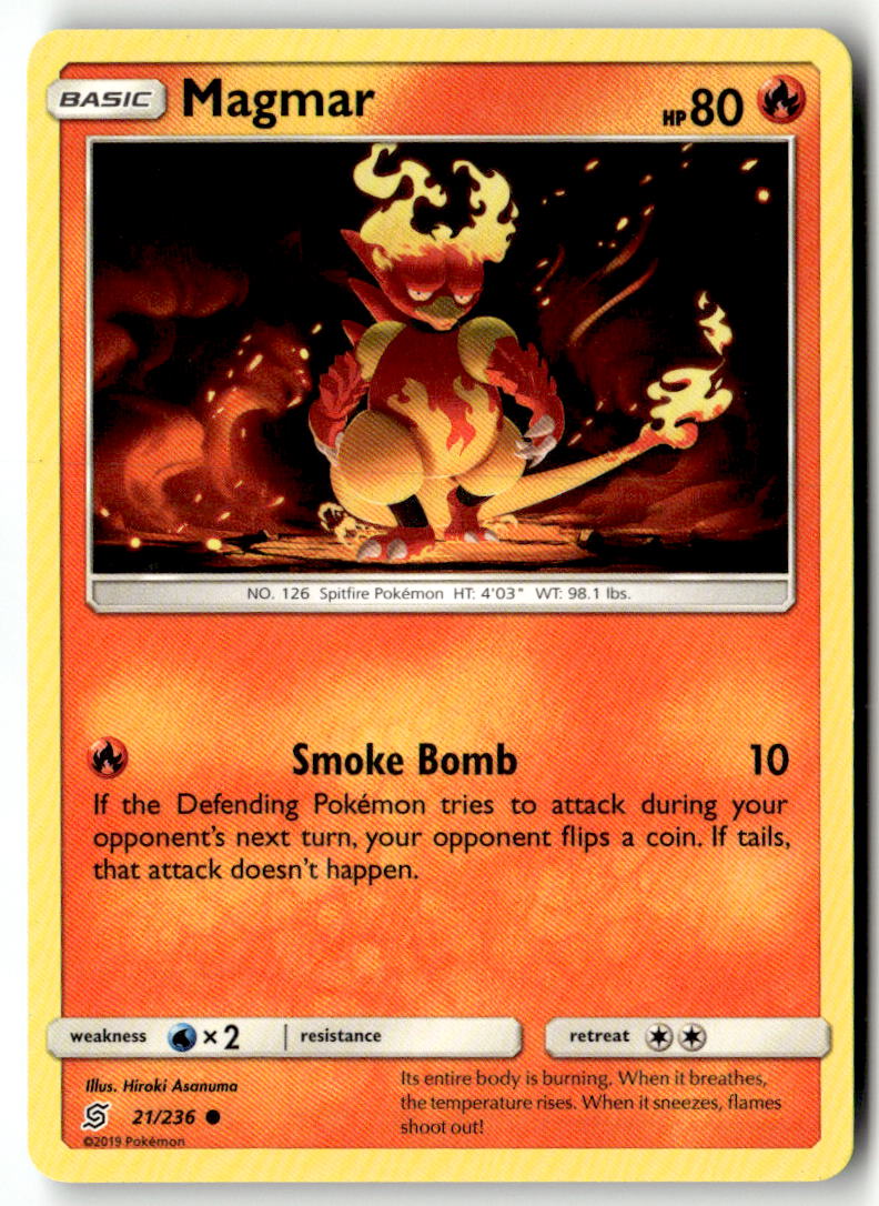 Front of Magmar 21/236 from SM - Unified Minds
