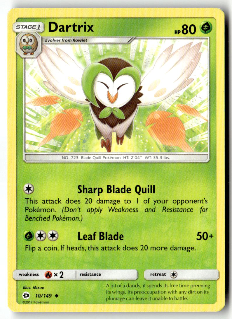Front of Dartrix 10/149 from SM Base Set