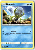 Front of Dewpider 45/149 from SM Base Set