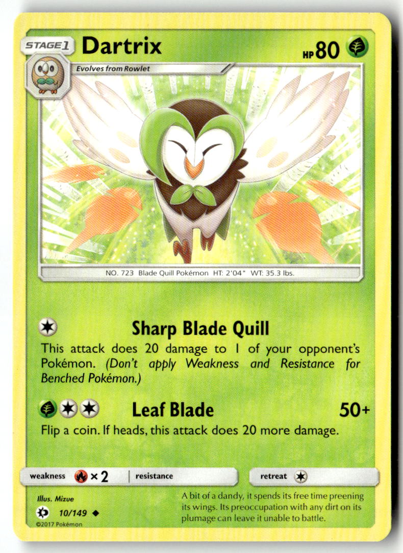 Front of Dartrix 10/149 from SM Base Set