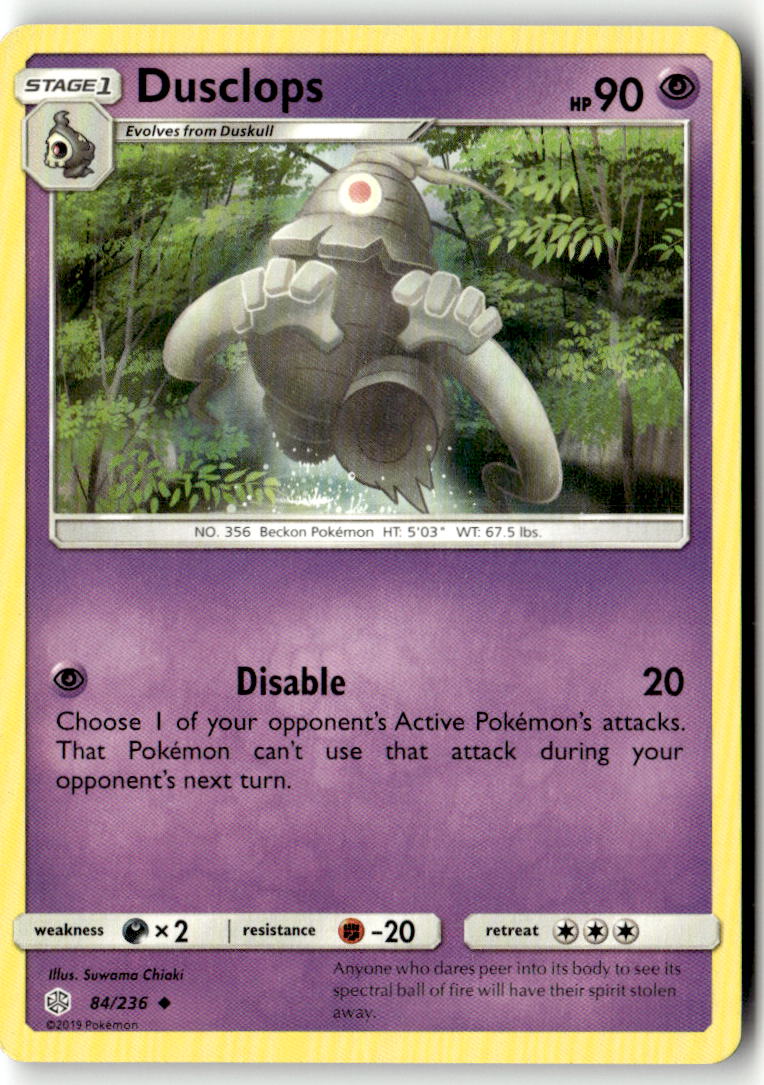 Front of Dusclops 84/236 from SM - Cosmic Eclipse