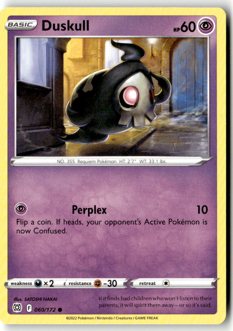 Front of Duskull 060/172 from Brilliant Stars