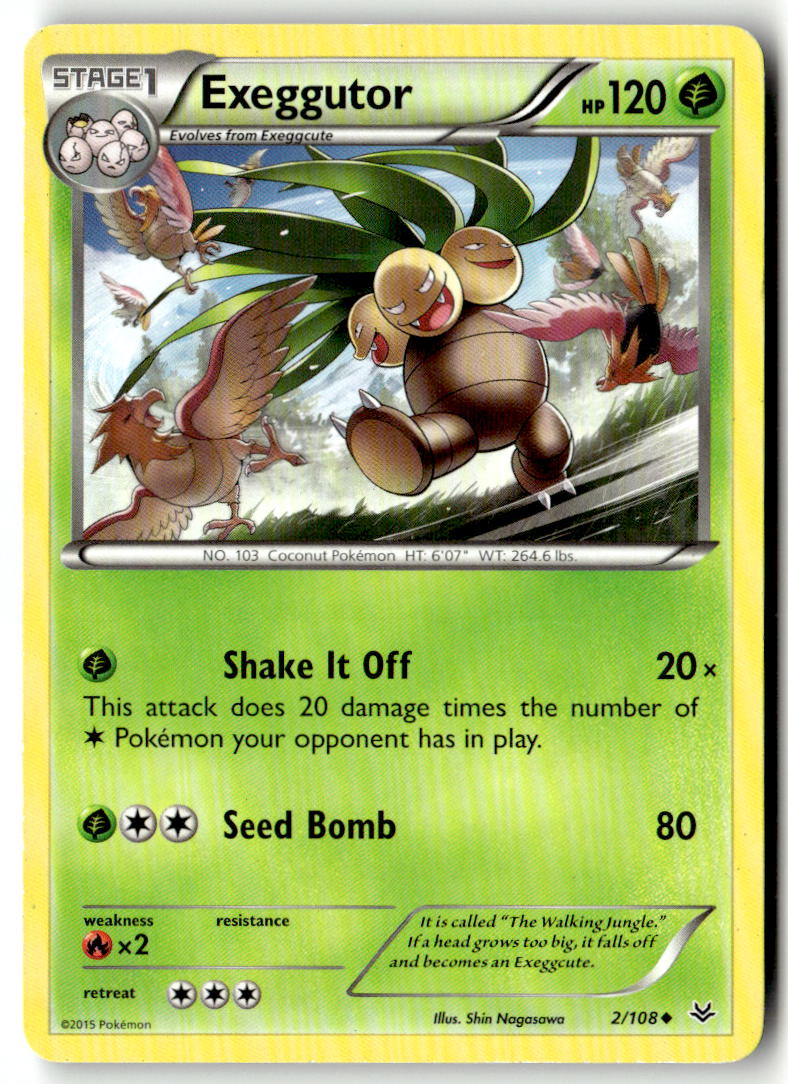 Front of Exeggutor 2/108 from XY - Roaring Skies