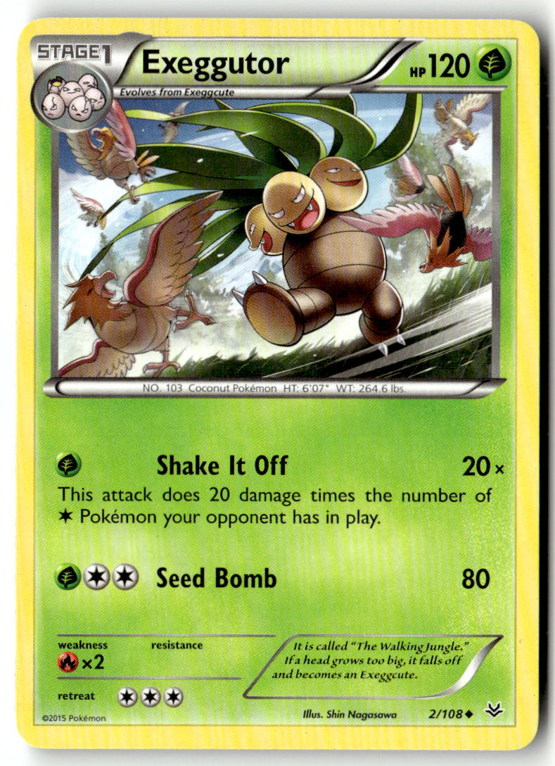Front of Exeggutor 2/108 from XY - Roaring Skies