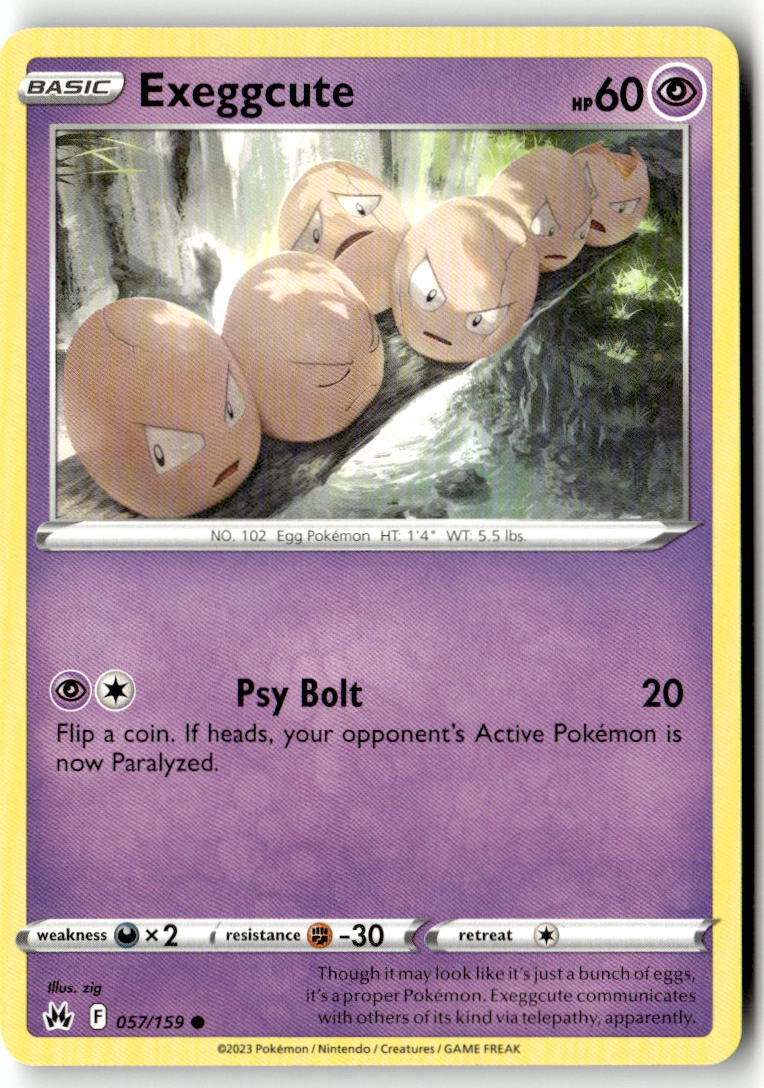 Front of Exeggcute 057/159 from Crown Zenith