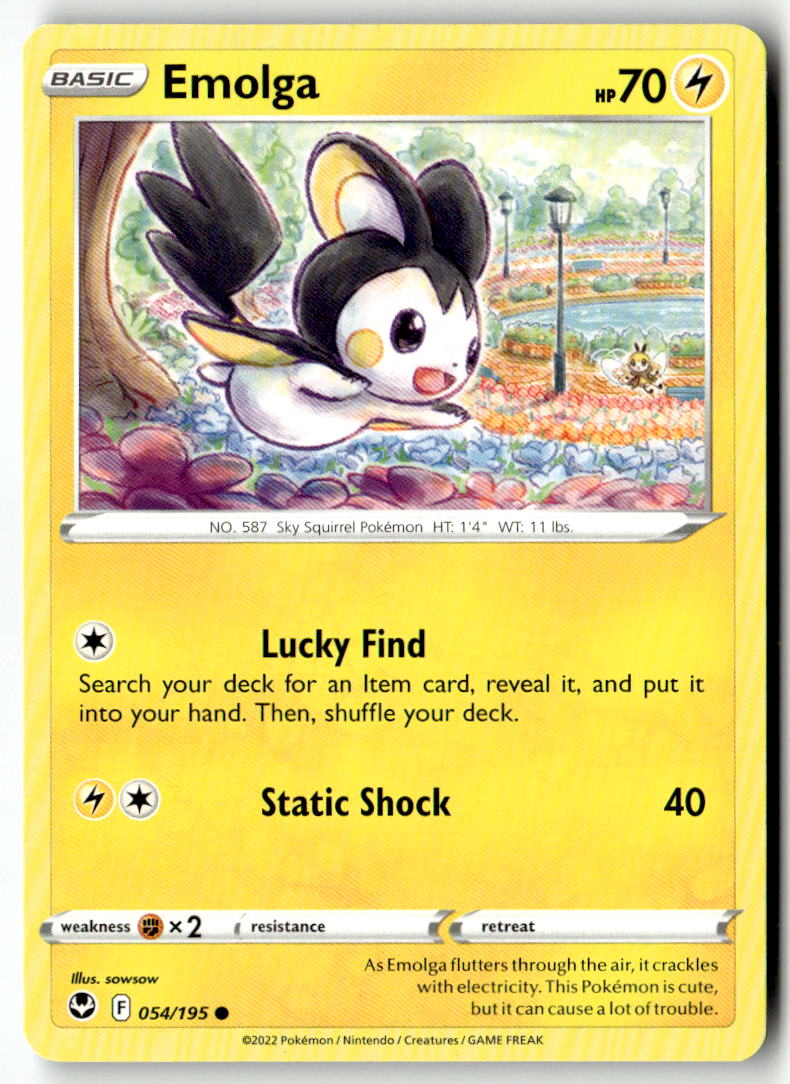 Front of Emolga 054/195 from Silver Tempest