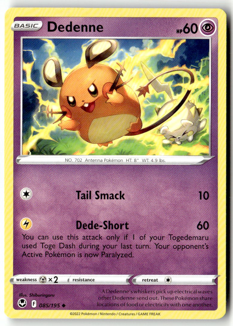 Front of Dedenne 085/195 from Silver Tempest