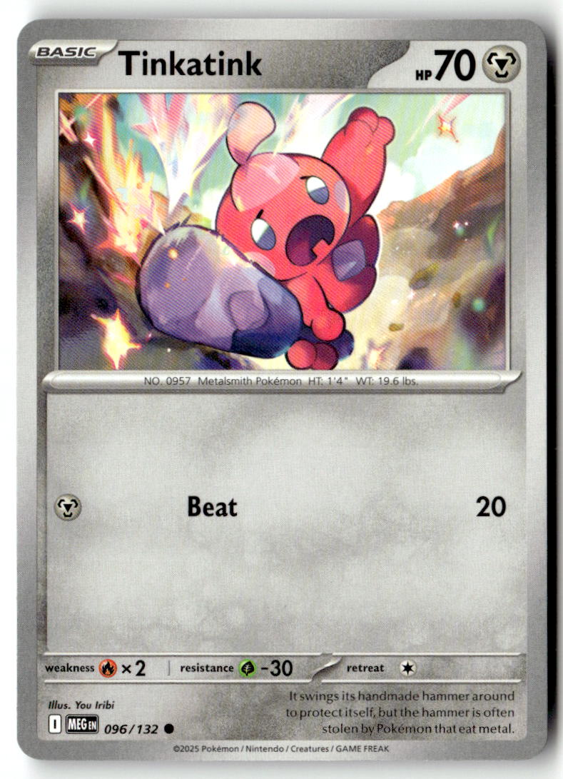 Front of Tinkatink 096/132 from Mega Evolution